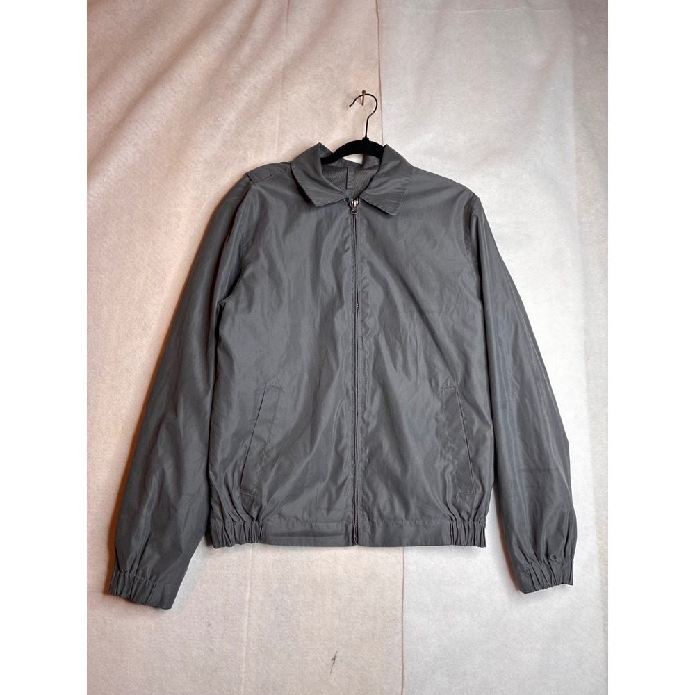 Covington Mens Gray Full Zip‎ Lightweight Bomber Jacket Windbreaker Size Small